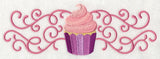 Sweet Cupcake in Filigree Border