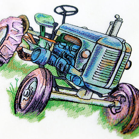 Rustic Tractor in Watercolor