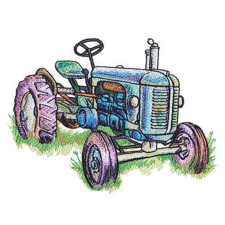 Rustic Tractor in Watercolor