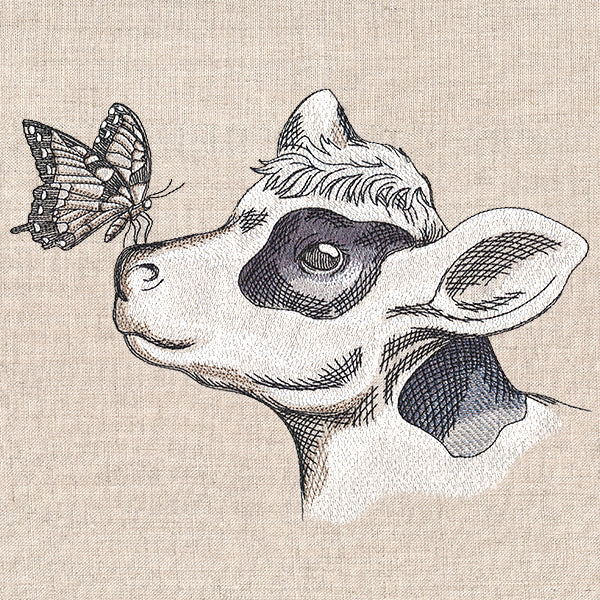 Poised Monarch & Cow