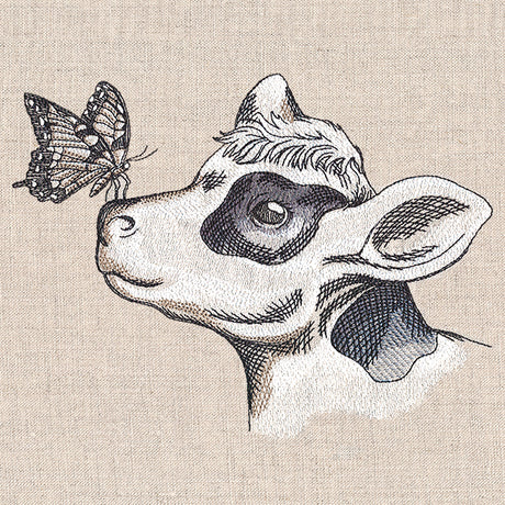 Poised Monarch & Cow