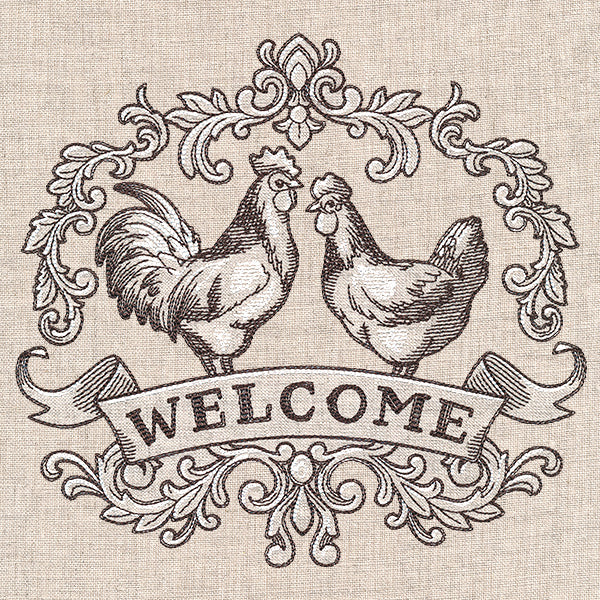 Fancy Welcome Chicken Crest