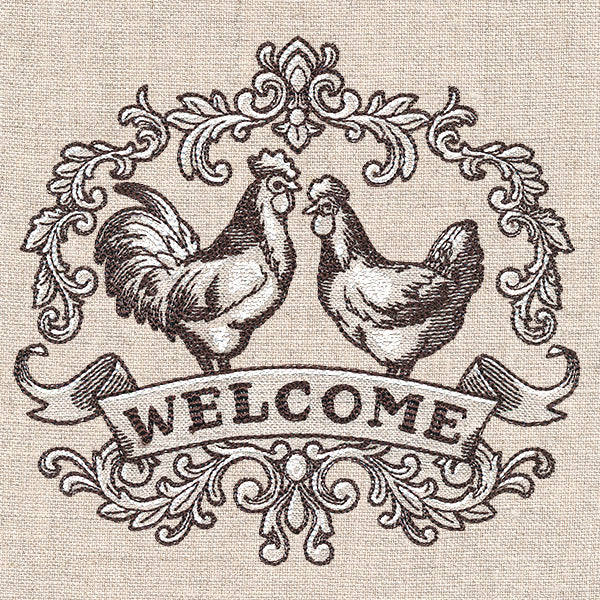 Fancy Welcome Chicken Crest