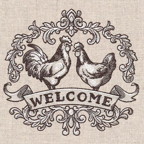 Fancy Welcome Chicken Crest