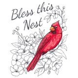 Bless This Nest Cardinal