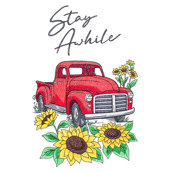 Stay Awhile Retro Truck