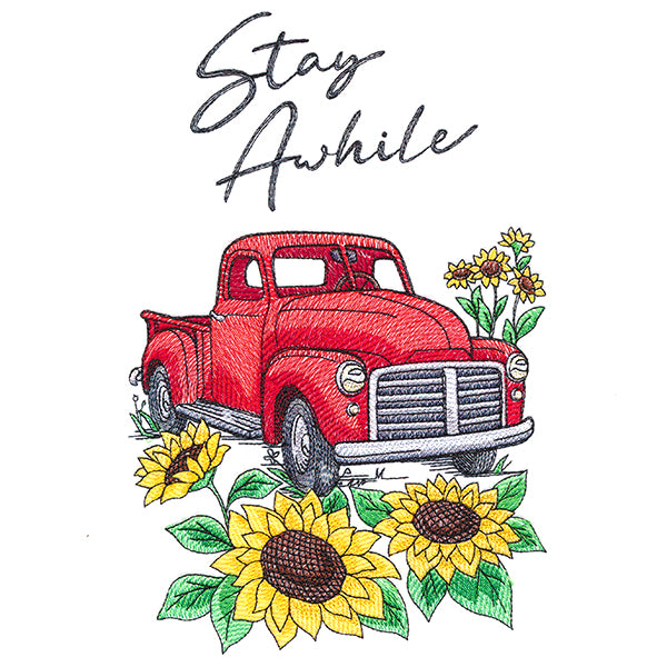Stay Awhile Retro Truck