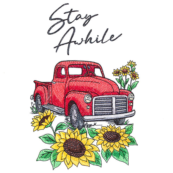Stay Awhile Retro Truck
