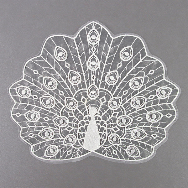 Opulent Peacock Doily (Organza)