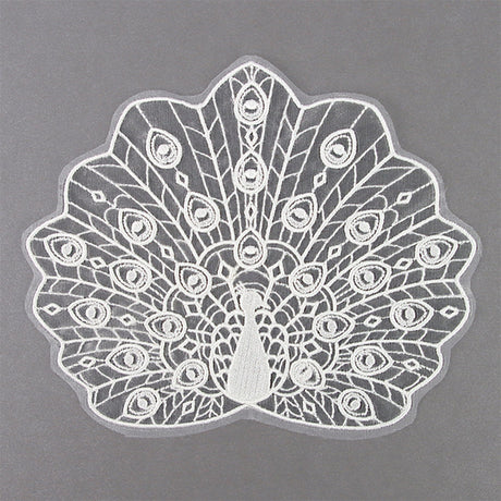 Opulent Peacock Doily (Organza)