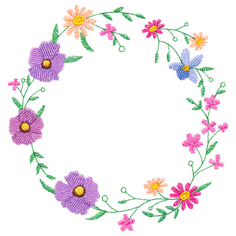 A Stitch of Blooms Wreath