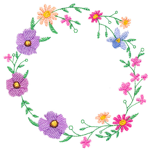A Stitch of Blooms Wreath