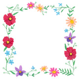 A Stitch of Blooms Square Wreath