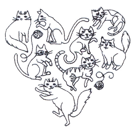 I Love You Meowy Much Cat Heart