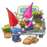 Flower Market Gnome Retro Truck