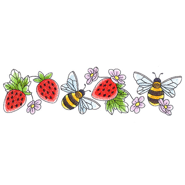 Bees & Berries Border