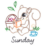 Reading Squirrel on Sunday