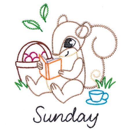 Reading Squirrel on Sunday