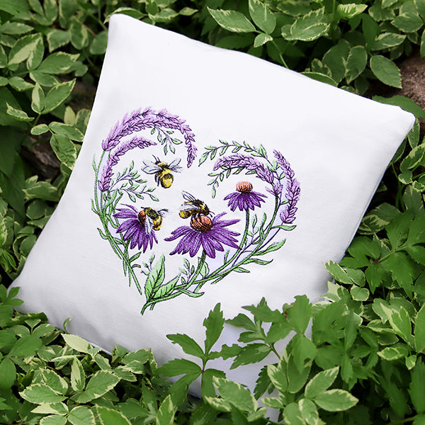 Buzzing Blossoms Heart