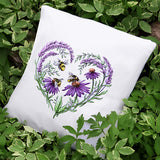 Buzzing Blossoms Heart