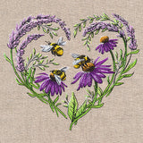 Buzzing Blossoms Heart