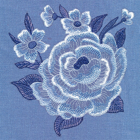 Into The Wild Blue Floral Pocket