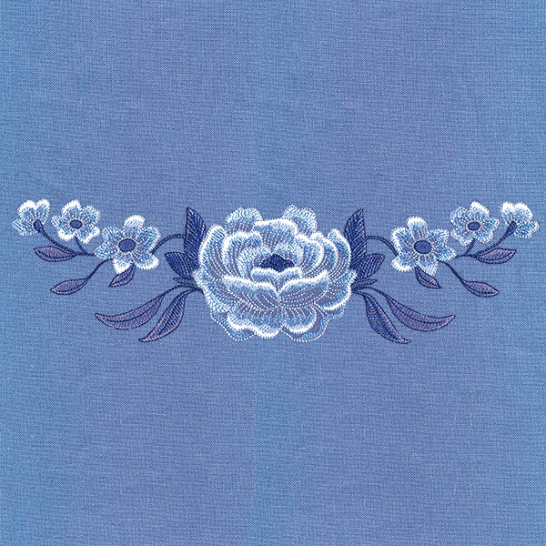 Into The Wild Blue Floral Border