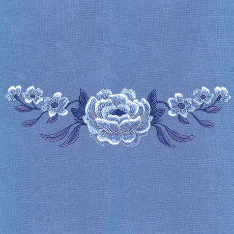 Into The Wild Blue Floral Border
