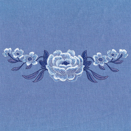 Into The Wild Blue Floral Border