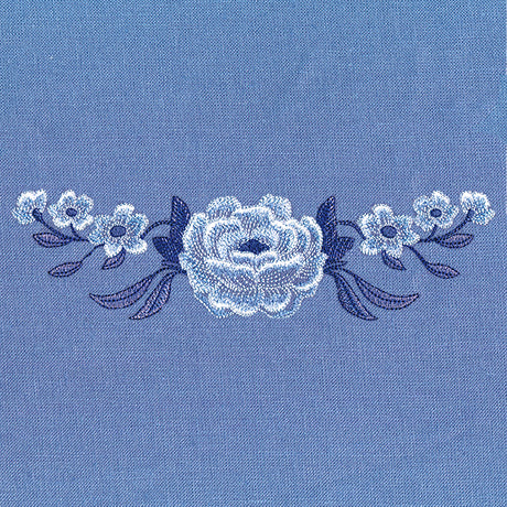 Into The Wild Blue Floral Border