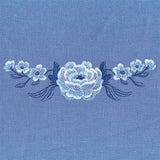 Into The Wild Blue Floral Border