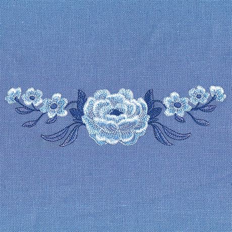 Into The Wild Blue Floral Border