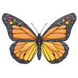 Vibrant Monarch Etching