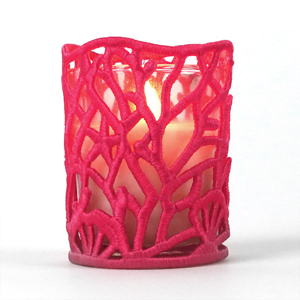 Coral Splash Candle Wrap (Lace)