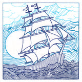 By The Seashore - Ship Etching