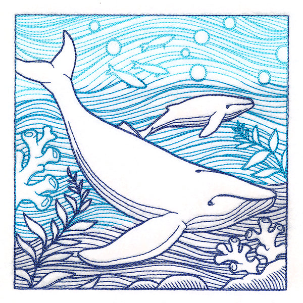 By The Seashore - Whale Etching