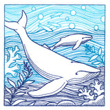 By The Seashore - Whale Etching