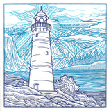 By The Seashore - Lighthouse Etching