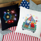 Happy 4th Gnomes Retro Truck