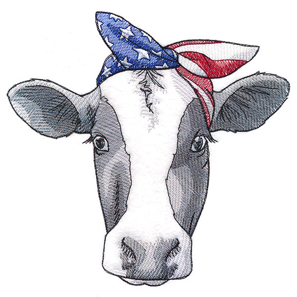 Americana Cow – Embroidery Library