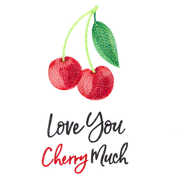 Love You Cherry Much さくらんぼ チェリー Love You Cherry Much – Embroidery Library