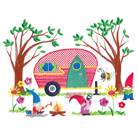 Camper Life Gnome Border