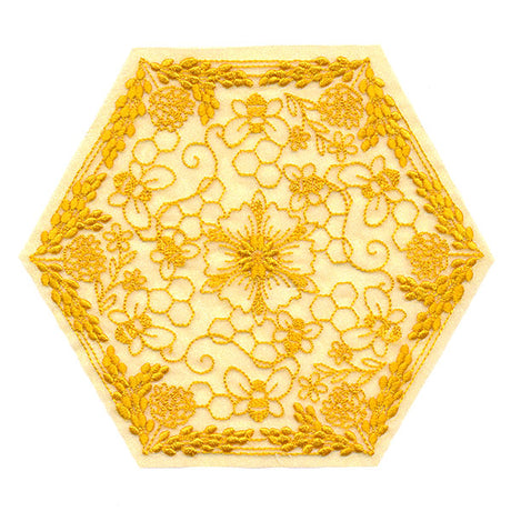 Buzzing Details Honeybee Doily (Organza)