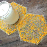 Buzzing Details Honeybee Doily (Organza)