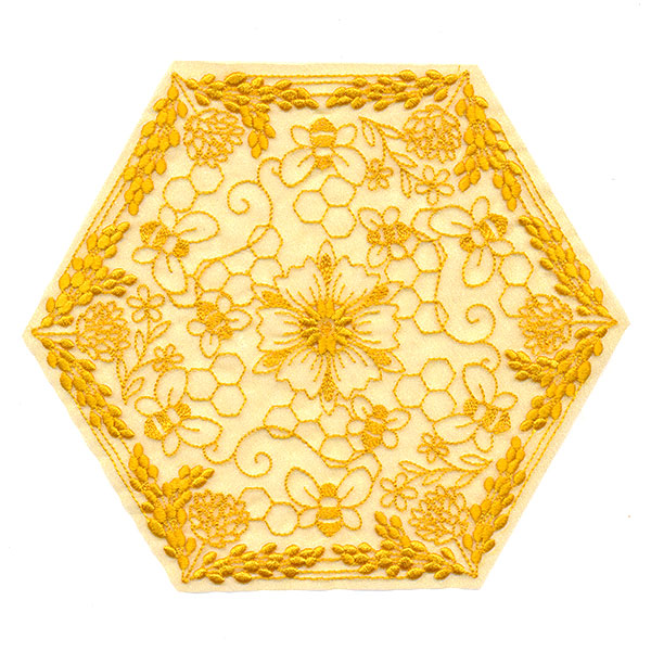 Buzzing Details Honeybee Doily (Organza)