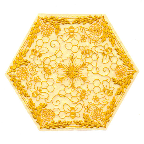 Buzzing Details Honeybee Doily (Organza)