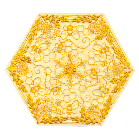 Buzzing Details Honeybee Doily (Organza)