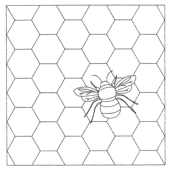 Honeycomb Hexagon With Bee (Double Run)