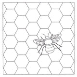 Honeycomb Hexagon With Bee (Double Run)