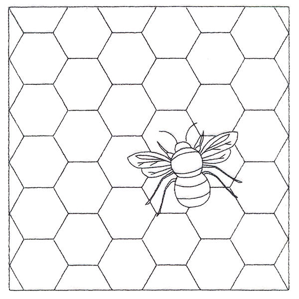 Honeycomb Hexagon With Bee (Double Run)